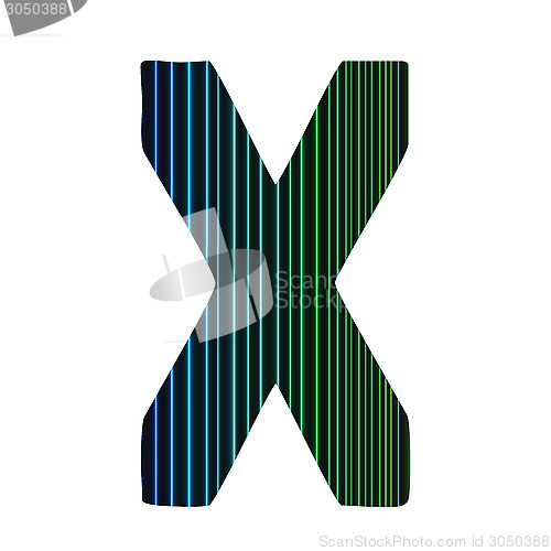 Image of neon letter X