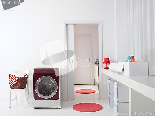 Image of Interior of luxury laundry room l