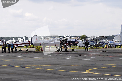 Image of The planes on a runway.