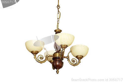 Image of vintage isolated chandelier