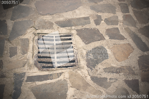 Image of gully on old town street