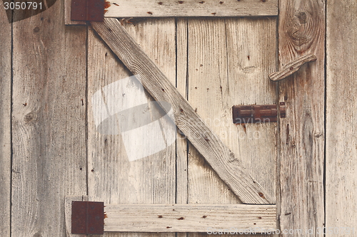 Image of wooden barn door detail