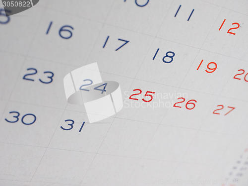 Image of Calendar page