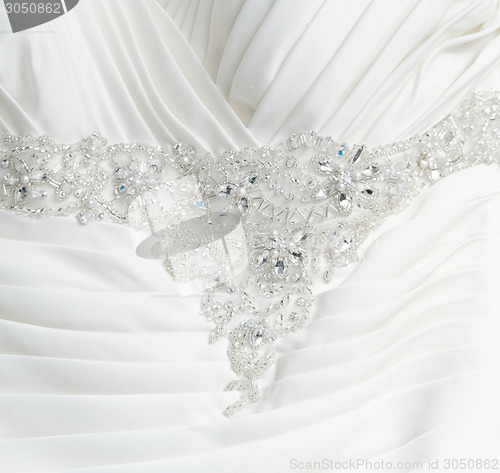 Image of Beautiful wedding dress detail