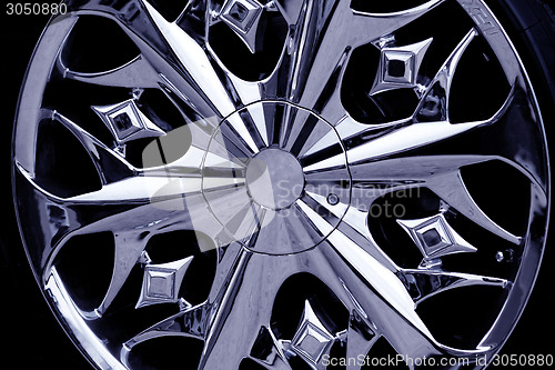 Image of Detail photo of a car rim