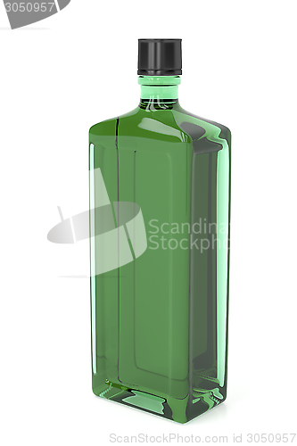 Image of Green alcohol bottle