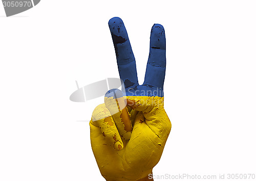 Image of Hand making the V sign