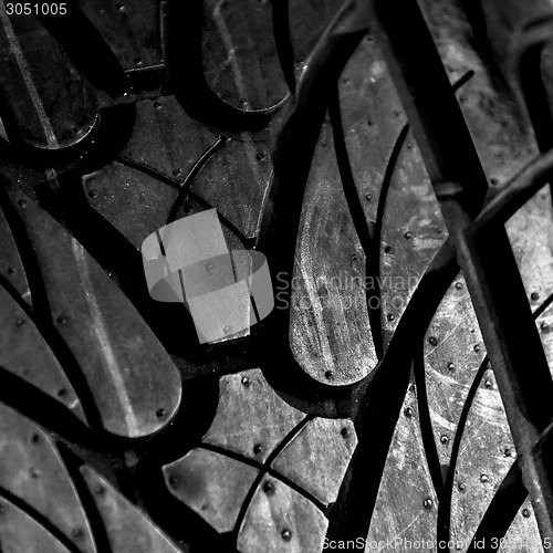 Image of New car tyre closeup photo