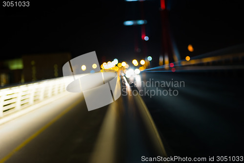 Image of Empty bridge at night