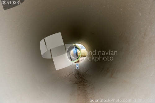 Image of Long industrial pipe angle shot