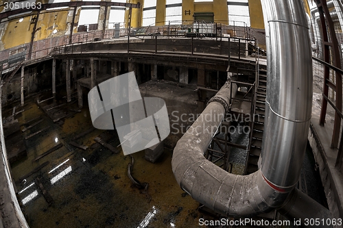 Image of Industrial pipes in a thermal power plant