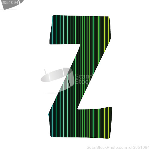 Image of neon letter Z