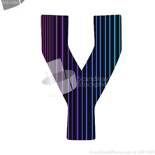 Image of neon letter Y