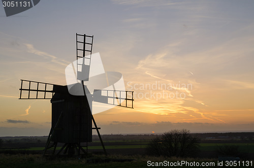 Image of Old windmill at twilight