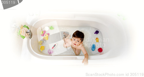 Image of baby in bathtub