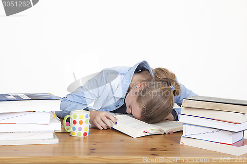 Image of tired from learning