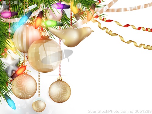 Image of Delicate Christmas ornaments. EPS 10