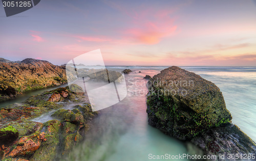 Image of Sugarloaf Point Rocks at sunset