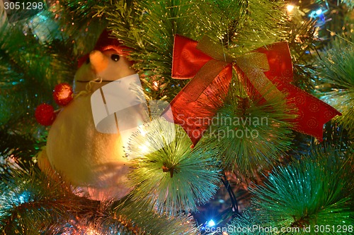 Image of Christmas tree decoration and snowman