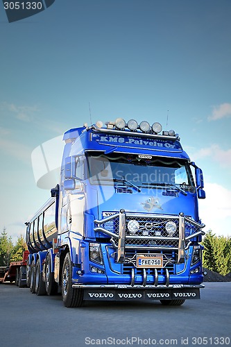 Image of Blue Volvo FH16 Asphalt Truck