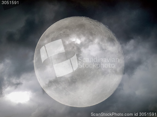 Image of Stormy weather moon