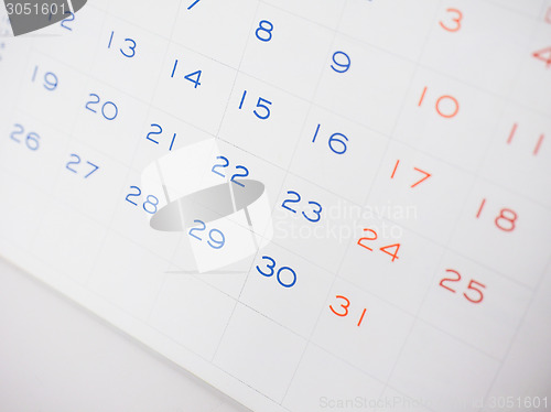 Image of Calendar page