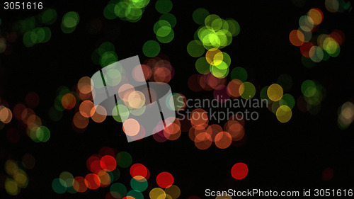 Image of Green red and yellow club lights