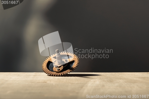 Image of Old gears on table