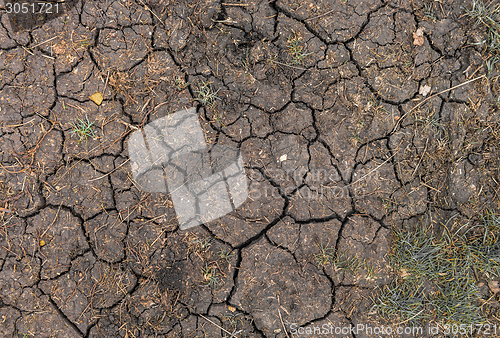 Image of Dry soil closeup before rain