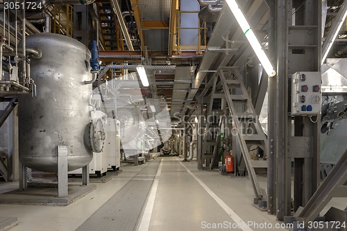 Image of Industrial pipes in a thermal power plant