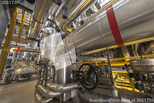 Image of Industrial pipes in a thermal power plant