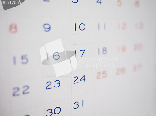 Image of Calendar page