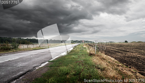 Image of Road in cloudy weather