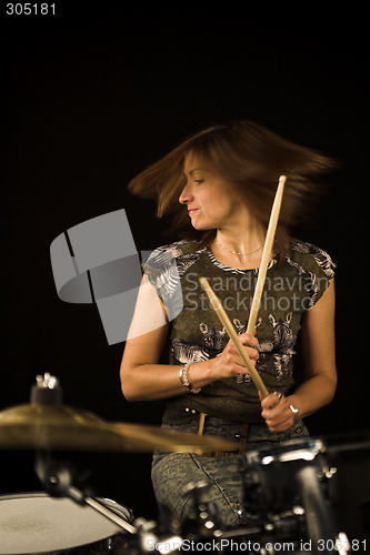 Image of woman drummer