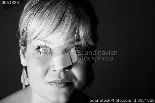 Image of Studio portrait of a cute blond girl