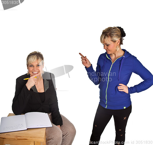 Image of Studio portrait of a cute blond girl
