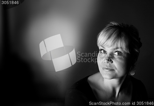 Image of Studio portrait of a cute blond girl