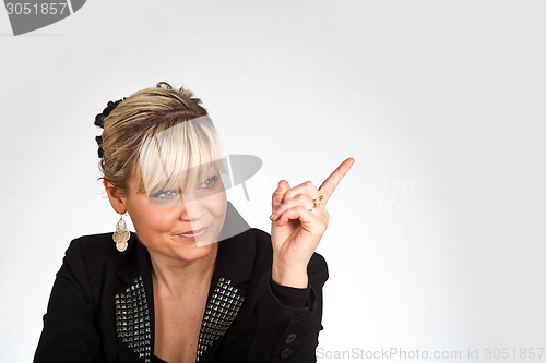 Image of Studio portrait of a cute blond girl