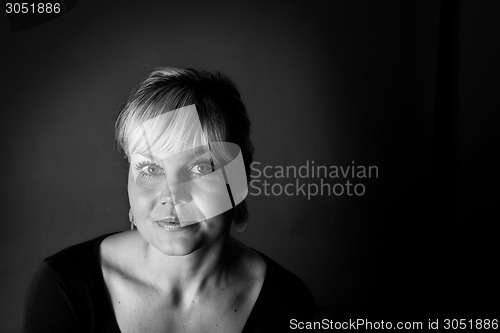 Image of Studio portrait of a cute blond girl