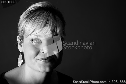 Image of Studio portrait of a cute blond girl