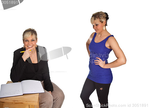 Image of Studio portrait of a cute blond girl