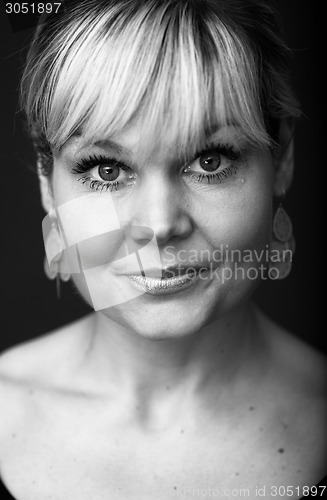 Image of Studio portrait of a cute blond girl