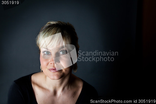 Image of Studio portrait of a cute blond girl