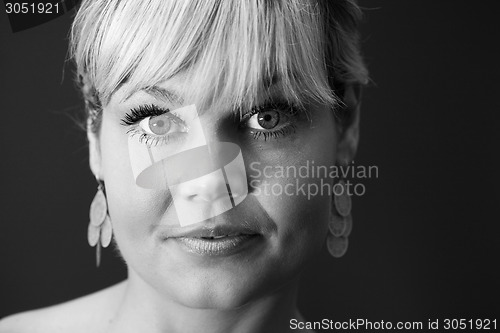 Image of Studio portrait of a cute blond girl