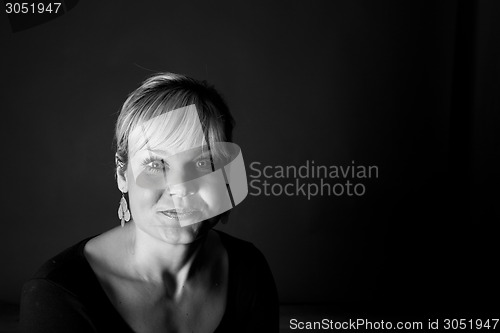 Image of Studio portrait of a cute blond girl