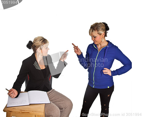 Image of Studio portrait of a cute blond girl