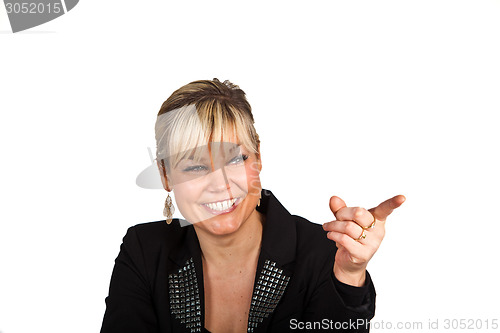 Image of Studio portrait of a cute blond girl