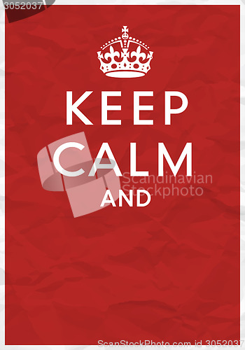 Image of Keep Calm Poster with Crown