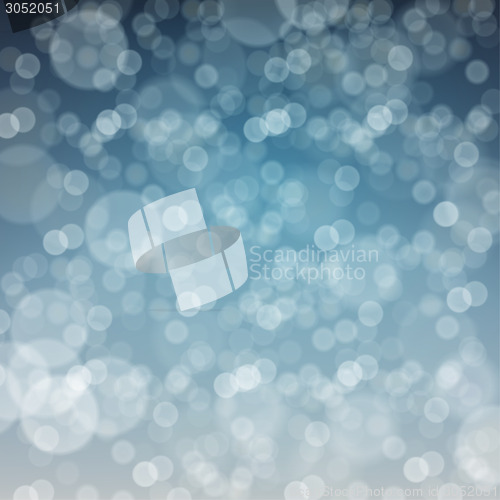 Image of Falling Snow. Merry Christmas Defocused Background