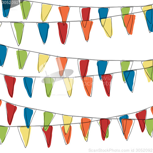 Image of Holidays Pennant Bunting Illustration (Not Seamless)